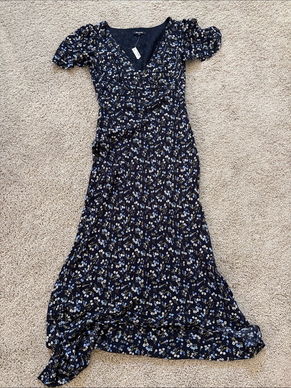 Madewell Women's Navy Floral Dress
